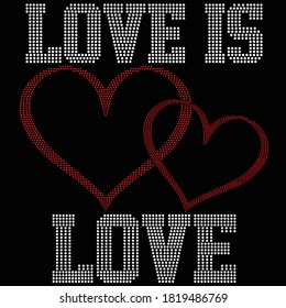 love is love rhinestone design 