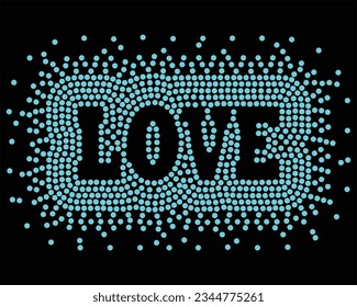 Love Love Rhinestone t-shirt design