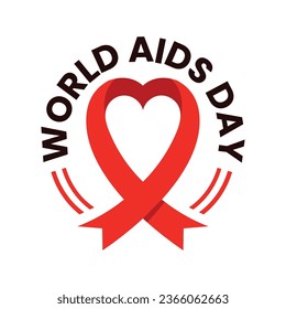 Love ribbon creative concepts for caring the illness of aids. World aids day 1 December is celebrate for the awareness of aid. Fight against the sickness and support for the HIV positive patient. 