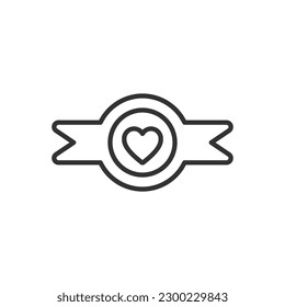 Love Ribbon Icon Sign Symbol