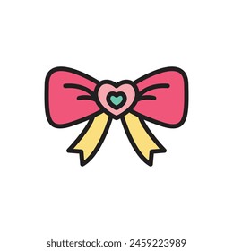 Love Ribbon Icon Vector Illustration