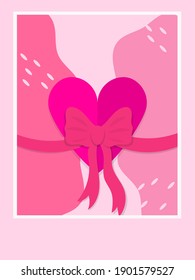 Love Ribbon Illustration for valentine's day backgrounds, templates, banners, wallpapers, greeting and invitation cards, and other purposes
