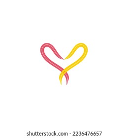 love ribbon kids design decoration vector 