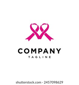 Love Ribbon logo icon vector template.eps