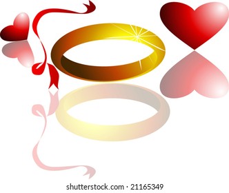  love ribbon withring	