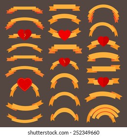 Love ribbons vector illustration