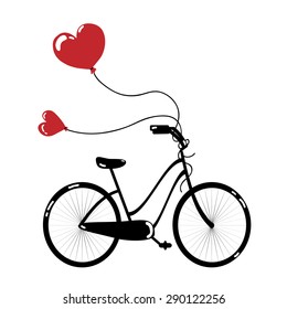 I love to ride hand-drawn vector