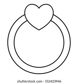 Love ring icon. Outline illustration of love ring vector icon for web