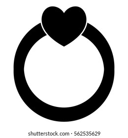 Love ring icon. Simple illustration of love ring vector icon for web