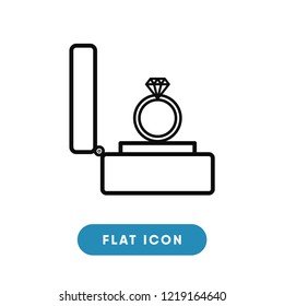 Love ring valentines day vector icon