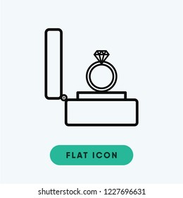 Love ring valentines day vector icon