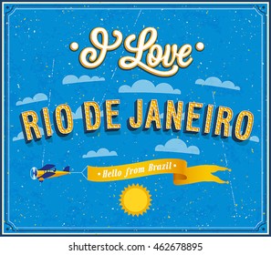 I love Rio De Janeiro. Vector illustration.