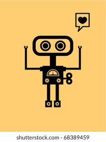 love robot doodle