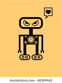 love robot doodle