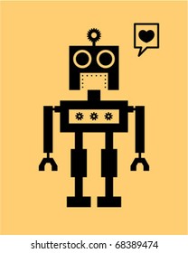 love robot doodle