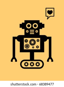 love robot doodle