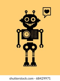 love robot doodle