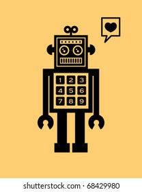 love robot doodle
