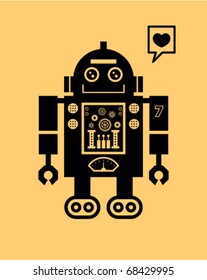 love robot doodle
