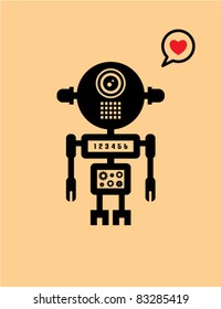 love robot doodle