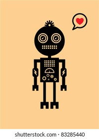 love robot doodle