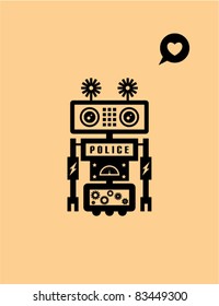 love robot doodle