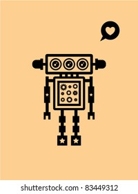 love robot doodle