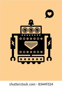 love robot doodle