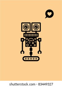love robot doodle