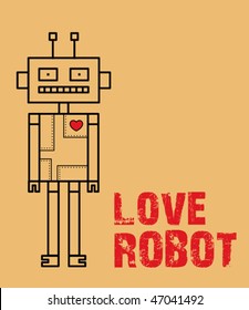 love robot greeting card