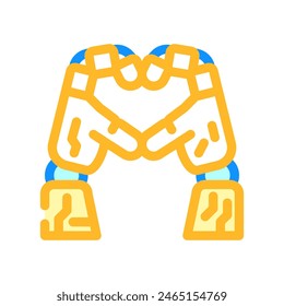 love robot hand gesture color icon vector. love robot hand gesture sign. isolated symbol illustration