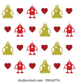 love robots texture in vector