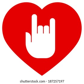 Love rock vector icon