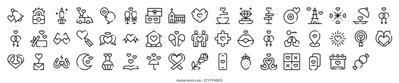 Love Romance Affection Icon Collection