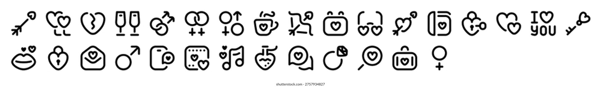 Love Romance Affection Icon Collection