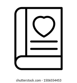 Love Romance Book Vector Icon