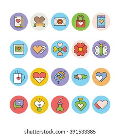 Love & Romance Colored Vector Icons 5