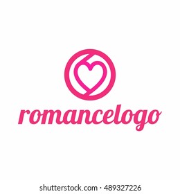 Love romance couple logo