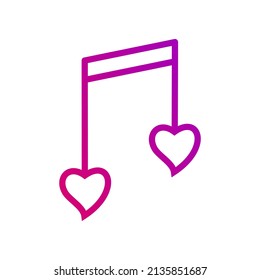 love  romance gradient icon love song