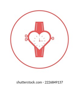 Love and romance hand watch icon | Circle version icon |