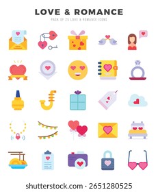 Love and Romance Icon Bundle 25 Ícones para Sites e Aplicativos