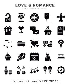 Love and Romance Icon Bundle 25 Ícones para Sites e Aplicativos