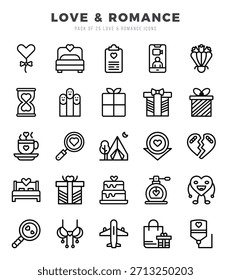 Love and Romance Icon Bundle 25 Icons for Websites and Apps