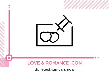 Love And Romance Icon Pin Heart