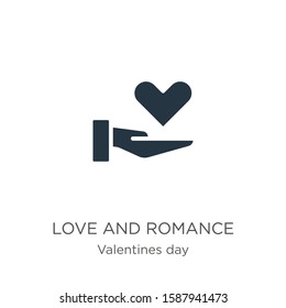 Love and romance icon vector. Trendy flat love and romance icon from valentines day collection isolated on white background. Vector illustration can be used for web and mobile graphic design, logo, 