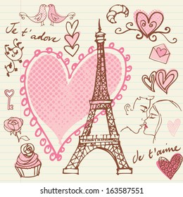 Love & romance in Paris background 