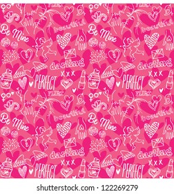 Love & romance seamless vector
