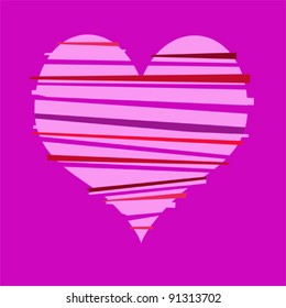 love and romance vector design with heart