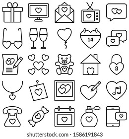 
Love and Romance Vector Icons set which can easily modify or edit
