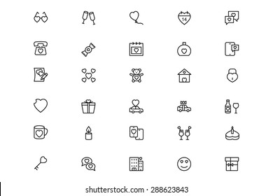 Love and Romance Vector Line Icons 3